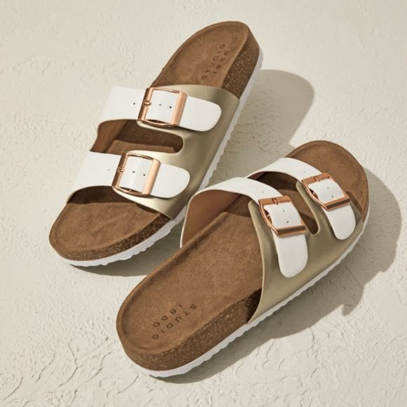 Double Buckle Sandals 9 Avon - Picture 1 of 4